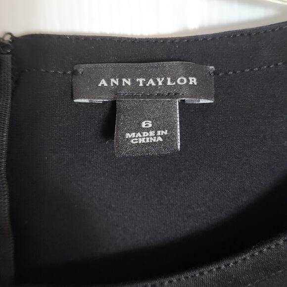 Ann Taylor Black Short Sleeve Dress, 6 - Picture 4 of 8